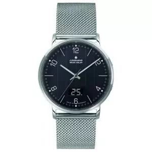 융한스 시계 정한스 퍼포먼스 밀라노 메가 솔라 블랙 39.2mm 데이 표시 메쉬 393896