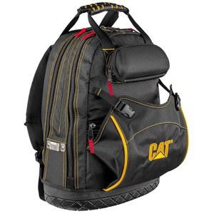 CAT 18인치 프로 공구 백팩, 공구 보관 및 정리용 32개 포켓, 프리미엄 1680D 방수 폴리에스터 직조, 패딩 처리된 어깨 및 허리 지지대, 몰드 바닥 - 980197N