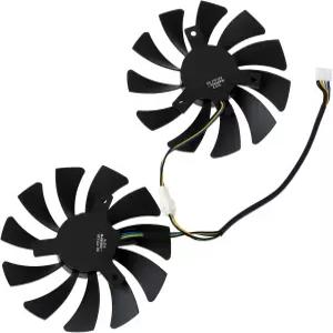 도구의 제왕 1쌍 4핀 냉각 팬 85mm 컴퓨터 대회 PowerColor RX 5600 5700 6500 6600 XT 6700 파이터와