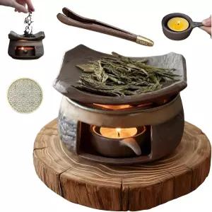 세라믹 아로마테라피 스토브 에센셜 오일 버너 수제 선 향로 키트 티 라이트 캔들 홀더 티포트 워머로 홈