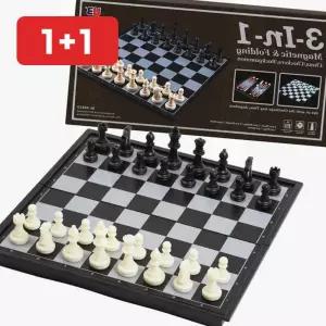 체스판 자석 접이식 체커 보드게임 31cm 휴대 실내 놀이