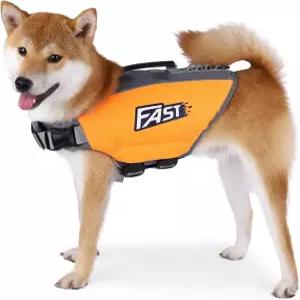 반려견 구명조끼 중대형견용 조절 가능한 경량 수영 조끼 옥스포드 원단으로 수상 활동용 고감도 반려동물