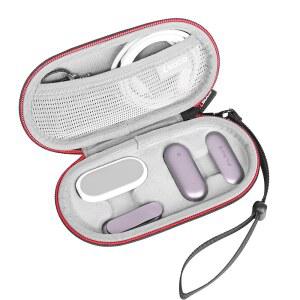 [미국배송] PLAUD NOTEPIN S /NOTEPIN AI 음성 녹음기용 RLSOCO 하드 케이스 여행 파우치 마그네틱 핀 클립 충전 도크 USB-C 케이블 손목 밴드 및 넥 스트랩 랜야드 - 블랙 (케이스 전용)