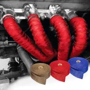 5m x 5cm 고온용 유리섬유 배기열 차단 테이프 (자동차 및 오토바이 배기 파이프용)