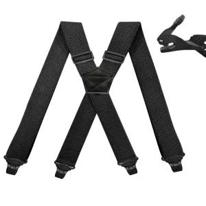 남성 스포츠 멜빵 어깨 바지 스트랩 벨트 넓은 클립 살구베이지