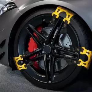 1PC 자동차 타이어 체인 겨울철 눈길용 야외 눈 진흙 랜드 비상용 이중 홈 미끄럼 방지