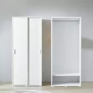 [텐스페이스]위즈W 800 슬라이딩 키큰 옷장 하부선반형 MD5416 (수도권무배)