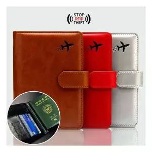 여권커버 스키밍 자석 버클 가죽여권지갑 티켓 카드 3271119