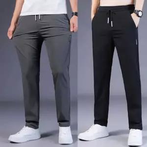 남성 쿨링 밴딩 팬츠 여름 바지 캐주얼 남자 트레이닝 데일리 스포츠 편한 기능성 조거 슬림핏 폴리 야외