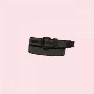 BEANPOLE ACCESSORY 웨빙 흑착 사각 버클 벨트 - 카키