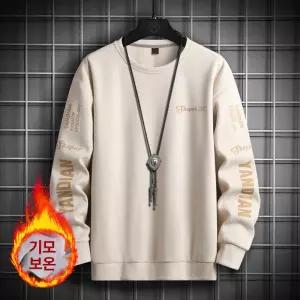 오버핏 후드티 남자 캐주얼 컬러 솔리드 남성 맨투맨 스트릿웨어 블랙 빅사이즈 프린트 의류 새로운 옵션 1