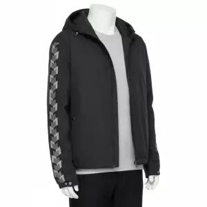 몽클레어 모이스 MOYSE 로고 패치 테이핑 남성 후드 집업 자켓 블랙 1A00047