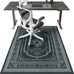 마이밀리 사무실 의자 러그 하드우드 바닥 36인치 x48인치 컴퓨터 게이밍 매트 롤링 로우 파일 책상 보호