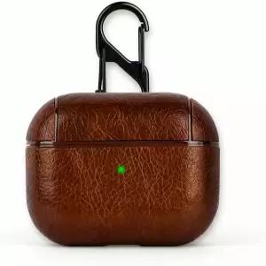 에어팟 프로 2 케이스 가죽 크레이지 호스 소프트 PU 커버 열쇠고리 포함 2세대 2022/남자 여성용