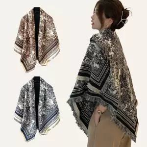 [하프클럽/](큰손) 대형 뜨왈 Toile 패턴 숄 어부바숄 블랭킷 어깨숄 겨울 스