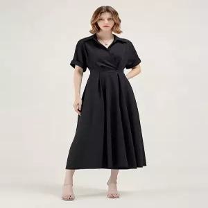 [예쎄][예쎄] 랩스타일 넥카라 4부소매 롱원피스(S5MOP038A)