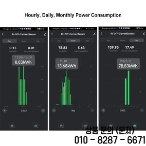 스마트 WiFi 디지털 에너지 미터 80A (CT 클램프 센서 포함) 앱 실시간 모니터링 전력 소비량 AC100 240V