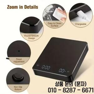 2026년 신제품 에스프레소 USB 디지털 충전식 커피 저울 타이머 LED 화면 0.1g에서 2kg까지 고정밀 측정 주