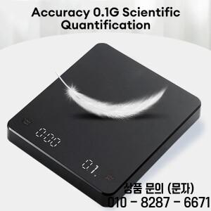 3kg 0.1g 디지털 커피 저울 타이머 LED 화면 에스프레소 USB 충전식 고정밀 측정 주방