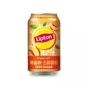립톤 제로 복숭아 스파클링 355ml 12개