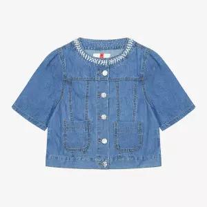 [롯데백화점]베스띠벨리 넥진주데님크롭자켓_BKJKE2151