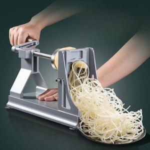 감자국수기계 나선형 회전 슬라이서 3종 회오리 자동 프라이 요리 만능