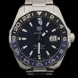 태그호이어 WAY201T 43MM 스틸 오토매틱 GMT 배트맨 아쿠아레이서 남성시계