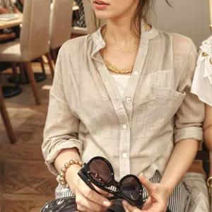 하늘하늘 여신핏 린넨셔츠 여자 여름 셔츠 남방