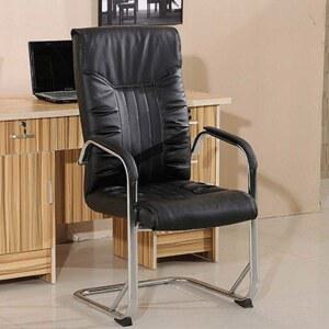 바퀴없는 가죽 의자 컴퓨터 블랙A No 강철 그레이 대기실 303 1 사무실