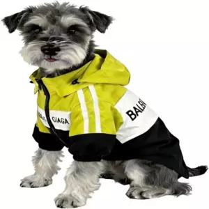 플로펠러브 소형견 레인코트 탈부착 가능한 후드가 달린 방수견 레인 재킷 부드러운 지퍼가 반려견용 탄력 커프 야외 모험/걷기 가벼운 강아지 Green Small (5-7Ibs)