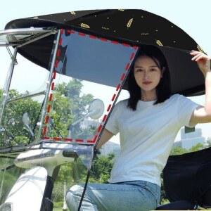 전기 전동 스쿠터 차양막 기초 창문 캣블랙 거울 가리개 지붕덮개 바이크 7 5AH 햇빛