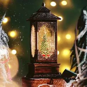 크리스마스오르골 무드등 스노우볼 크리스탈 회전 크리스마스