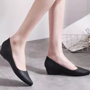 통굽 여성 플랫 낮은굽 젤리슈즈 스틸레토 비오는날 Xhn8+7iAl