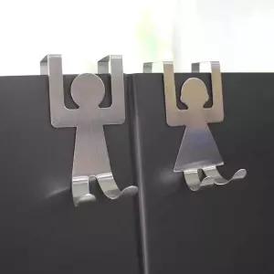 남여모양 도어후크 2개입 문걸이행거 봉지걸이 도어훅 도어걸이