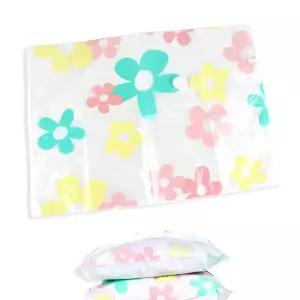 진공 압축 팩 꽃무늬 중형 보관 봉투 지퍼백 비닐 의류정리 이불 비닐 봉투