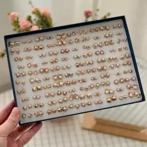 200개 귀걸이 세트 여성 모음 악세서리 진주 귀찌 귀걸이세트 귀걸이선물 심플한귀걸이