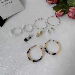 호피 진주 귀걸이 세트 여성 링 비즈 귀찌 귀걸이세트 귀걸이선물 패션귀걸이 호피귀걸이