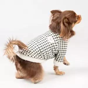 따듯한 강아지옷 체크 티셔츠 블랙 1P 애견 겨울옷 강아지옷
