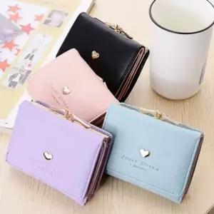 여성 캐주얼 반지갑 하트 동전 수납 실속 지퍼 가죽카드지갑 동전지갑 버스카드