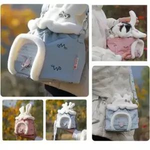 [반려] 포근한 산책가방 외출용 슬링백 소동물