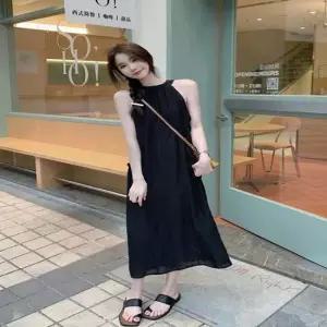 뷔스티에원피스 여자 데일리 민소매 홀터넥 원피스