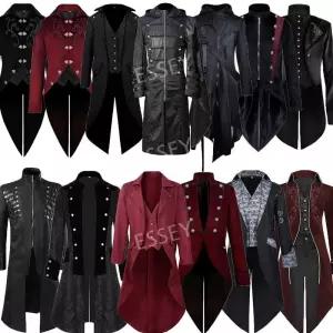 할로윈 새 고딕 재킷 전염병 의상 유럽 및 중세 남성 미국 코 정장 망토 부리