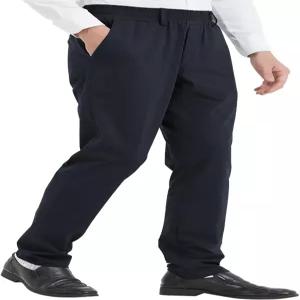 레타오토 시니어용 남성 탄력 허리 팬츠 하이 스트레치 확장형 슬랙스 자석 버튼이 있는 노인용