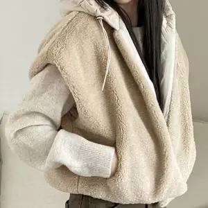 에이치스타일 H스타일 DK)양털리버시블후드패딩조끼 겨울 여성 패딩조끼 점퍼 퀼팅 누빔 아우터 JP 자켓