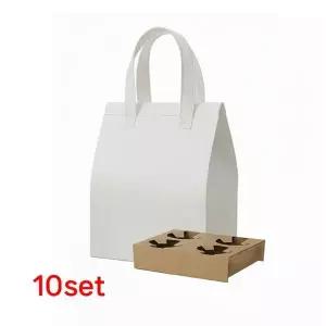 [하프클럽/]보냉 음료 캐리어 커피트레이 카페 포장가방 10세트