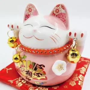 장식용 도자기 핑크 저금통 인테리어