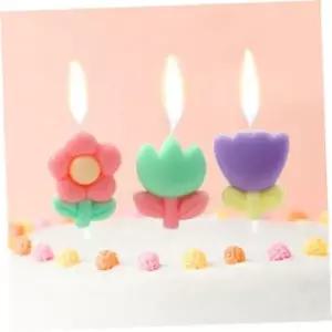 [RIZPICK]케이크초 해피니스꽃모양생일초3개입기념일케이크초