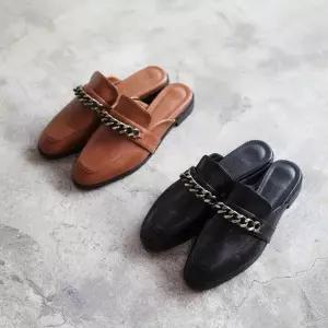 [에이치플러스몰]플랫 뮬 스틸레토 여성슬리퍼 블로퍼 로퍼 슬리퍼