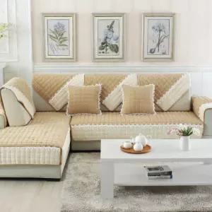 [러빙랩]러빙랩 마쉬멜로우 극세사 쇼파패드 2인용 소파 70x150cm