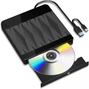 외장 블루레이 드라이브 버너 USB 3.0 타입-C BD/DVD/CD 라이터 3D 재생 및 50GB 디스크 지원 Windows